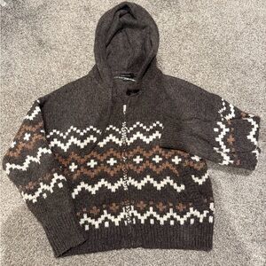 Fair Isle hooded sweater